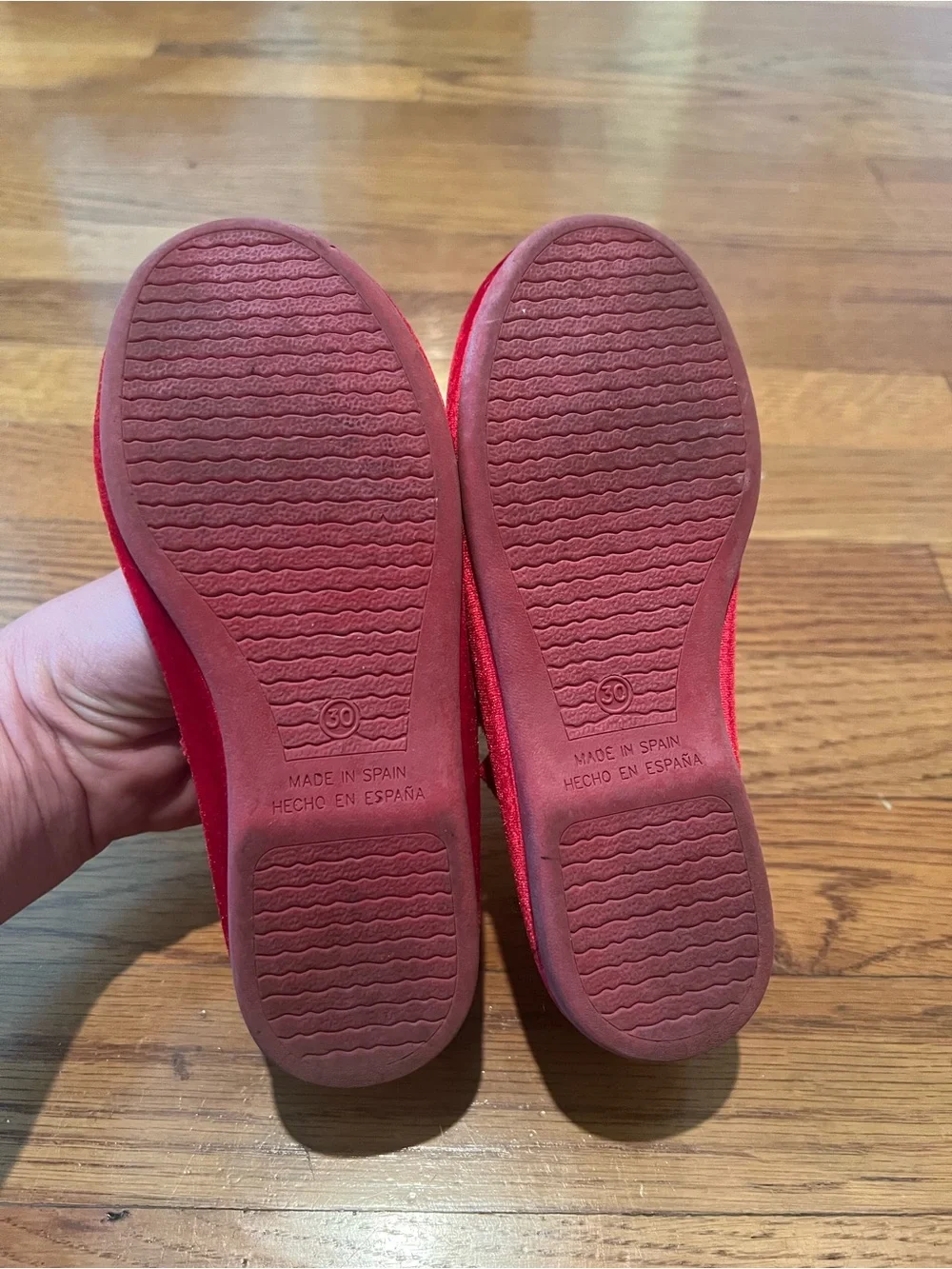Childrenchic Red Velvet Mary Jane Dress Shoes with Jewel Buckle